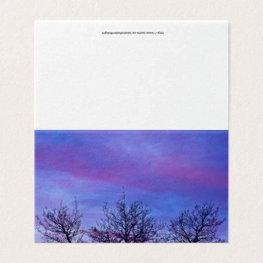 Kaart drie Topjes bomen (Buitenkant ongevouwen)