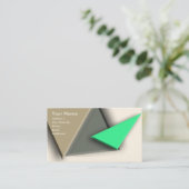 Kaart driehoeken visitekaartje (Staand voorkant)
