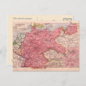 kaart, Duitsland circa 1920 Briefkaart (Voorkant / Achterkant)