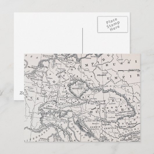 KAART: DUITSLAND EN OOSTENRIJK BRIEFKAART (Voorkant / Achterkant)