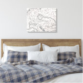 KAART: DUITSLAND EN OOSTENRIJK CANVAS AFDRUK (Insitu (Slaapkamer))