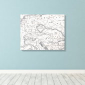 KAART: DUITSLAND EN OOSTENRIJK CANVAS AFDRUK (Insitu (Houten vloer))