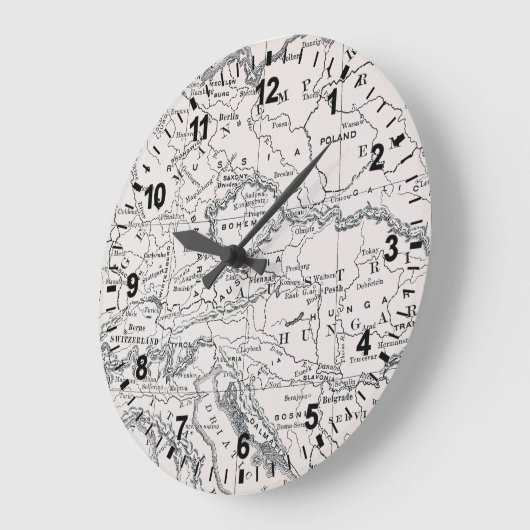 KAART: DUITSLAND EN OOSTENRIJK GROTE KLOK (Hoek)