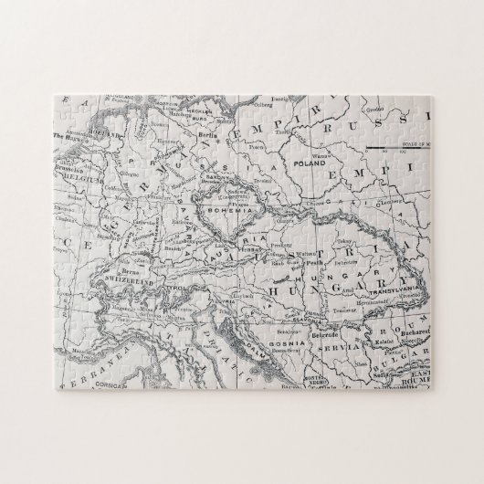 KAART: DUITSLAND EN OOSTENRIJK LEGPUZZEL (Horizontaal)