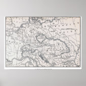 KAART: DUITSLAND EN OOSTENRIJK POSTER (Voorkant)