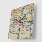  kaart Durango Vierkante Klok (Hoek)