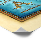 Kaart dus. Cal Blue Water Poster (Hoek)