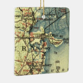 kaart Duxbury MA Keramisch Ornament (Rechts)