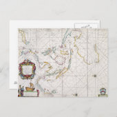 KAART: EAST INDIES, 1670 BRIEFKAART (Voorkant / Achterkant)