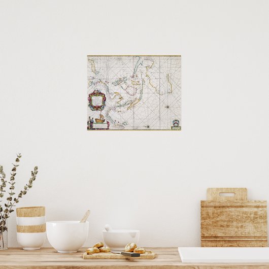 KAART: EAST INDIES, 1670 POSTER (Keuken)