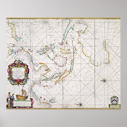 KAART: EAST INDIES, 1670 POSTER (Voorkant)