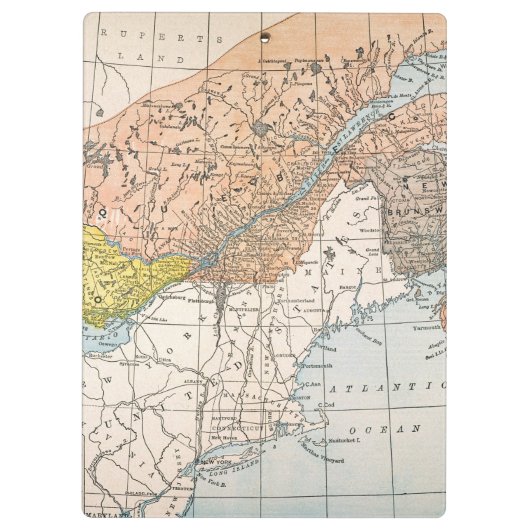 KAART: EASTERN CANADA KLEMBORD (Achterkant)