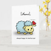 Kaart-een oor lenen kaart (Gele Bloem)