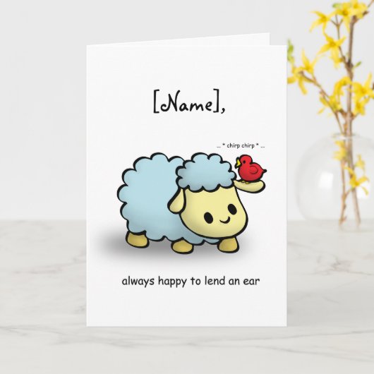 Kaart-een oor lenen kaart (Gele Bloem)