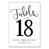 Kaart Eenvoudig en modern huwelijksnummer (Voorkant)