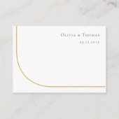 Kaart Eenvoudige Gold Arch Wedding Details Enclosu (Achterkant)
