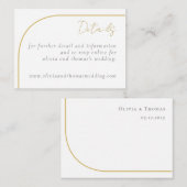 Kaart Eenvoudige Gold Arch Wedding Details Enclosu (Voorkant / Achterkant)