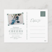 Kaart Eenvoudige scriptkalligrafie nieuwjaarsfoto (Achterkant)