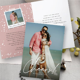 Kaart Eenvoudige scriptkalligrafie nieuwjaarsfoto