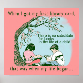 Kaart eerste bibliotheek poster