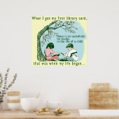 Kaart eerste bibliotheek poster (Keuken)