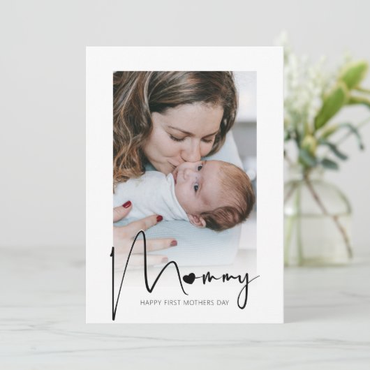 Kaart eerste Moederdag feestdag (Staand voorkant)