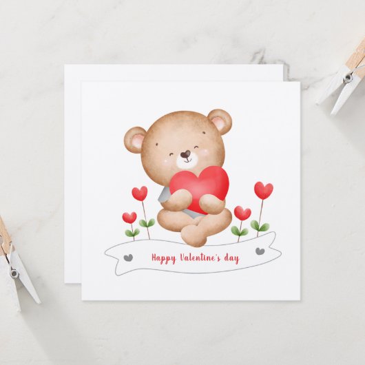 kaart eerste Valentijnsdag Valentijnsdag (Voorkant / Achterkant in situ)