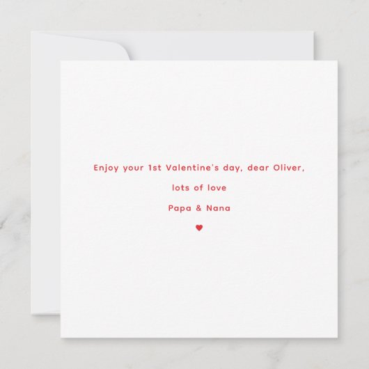 kaart eerste Valentijnsdag Valentijnsdag (Achterkant)