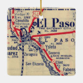 Kaart El Paso TX 1948 Keramisch Ornament (Achterkant)