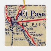 Kaart El Paso TX 1948 Keramisch Ornament (Voorkant)