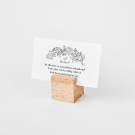 Kaart Elegant Black White Wedding Website