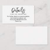 Kaart Elegant Details bruiloft Website (Voorkant / Achterkant)