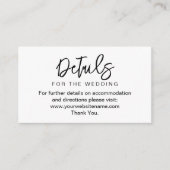 Kaart Elegant Details bruiloft Website (Voorkant)