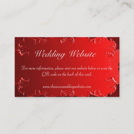 Kaart Elegant  Red Website Enclosure (Voorkant)