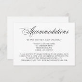 Kaart Elegant Script Accommodations Enclosure (Voorkant / Achterkant)