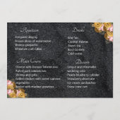 Kaart Elegant Wedding Table Menu (Achterkant)