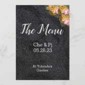 Kaart Elegant Wedding Table Menu (Voorkant)