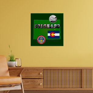 Kaart en afbeeldingstekst van Colorado Poster