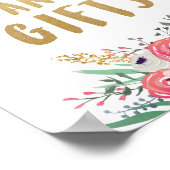 Kaart en Cadeaus Brunch Bubbels Bruids Bloemstuk B Poster (Hoek)