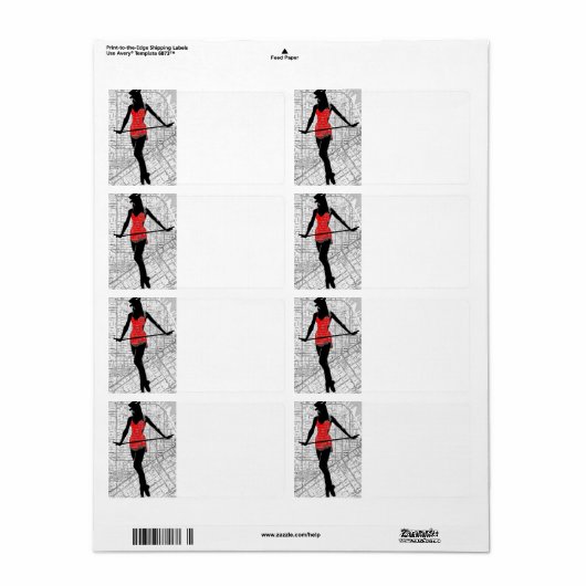 Kaart en Dans Etiket (Full Sheet)