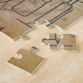  Kaart en de Pictogrammen van de Hoofdzaak van de  Legpuzzel (Zijkant)