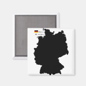 kaart en enkele feiten van Duitsland Magneet (Voorkant / Achterkant)