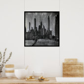  kaart en foto van New York Poster (Keuken)