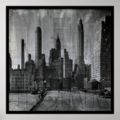  kaart en foto van New York Poster (Voorkant)
