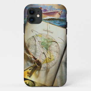 Kaart en kompas Case-Mate iPhone case