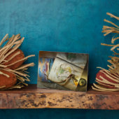 Kaart en kompas fotoplaat (Zijkant)