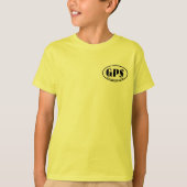 Kaart en luchthavencode van de Galapagos-eilanden T-shirt (Voorkant)