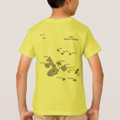 Kaart en luchthavencode van de Galapagos-eilanden T-shirt (Achterkant)