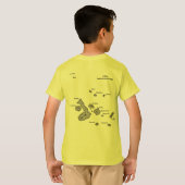 Kaart en luchthavencode van de Galapagos-eilanden T-shirt (Achterkant volledig)