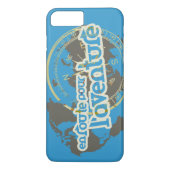 Kaart en routebeschrijving Pour l'Aventure Blauw Case-Mate iPhone Case (Achterkant)